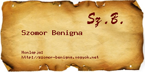 Szomor Benigna névjegykártya